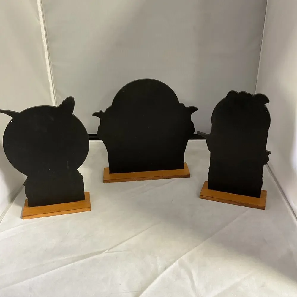 Vintage Halloween Die Cuts- Set Of 3 Assorted Retro- Style Decorations